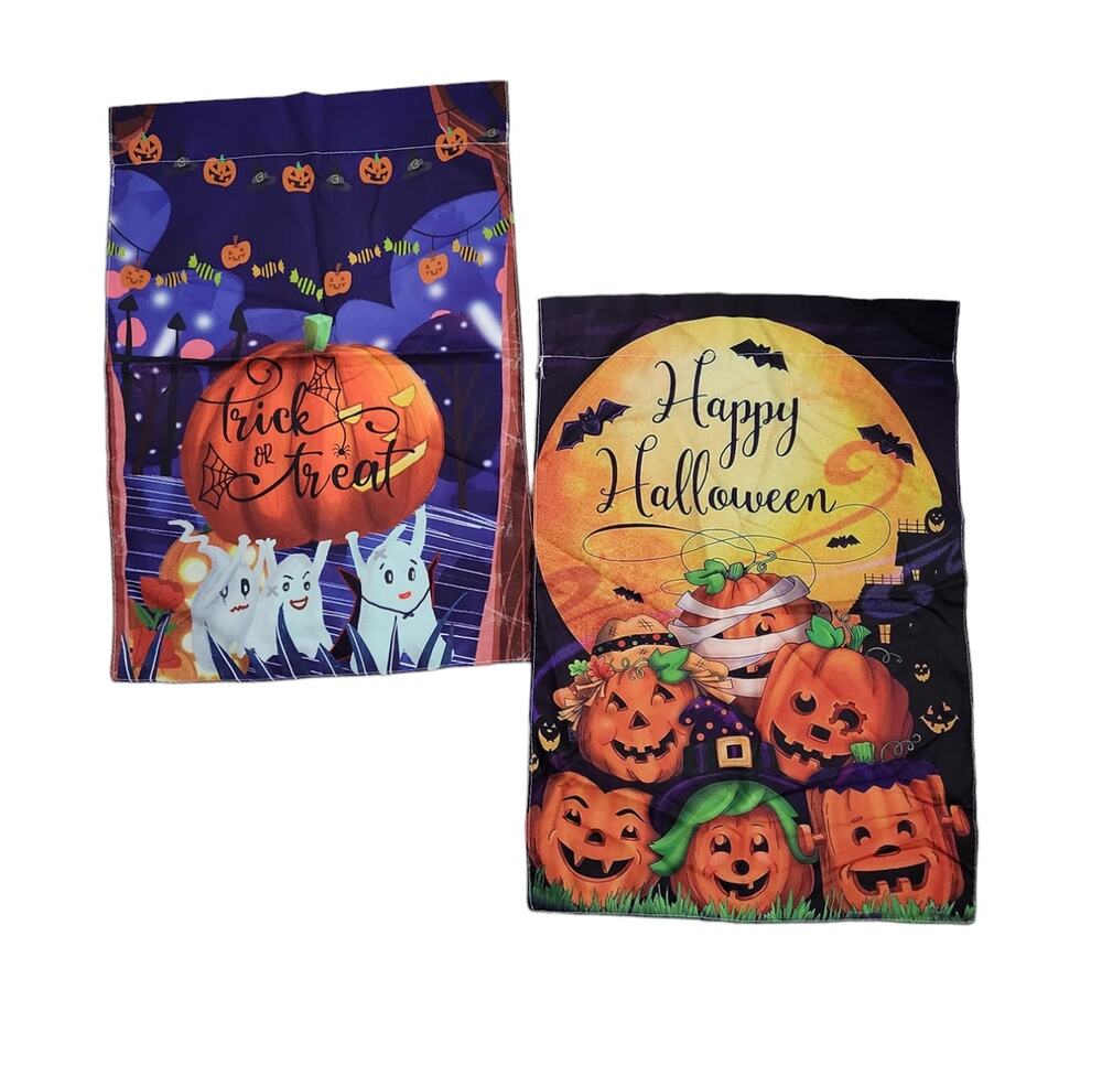 Happy Halloween Trick or Treat Yard Flags Set